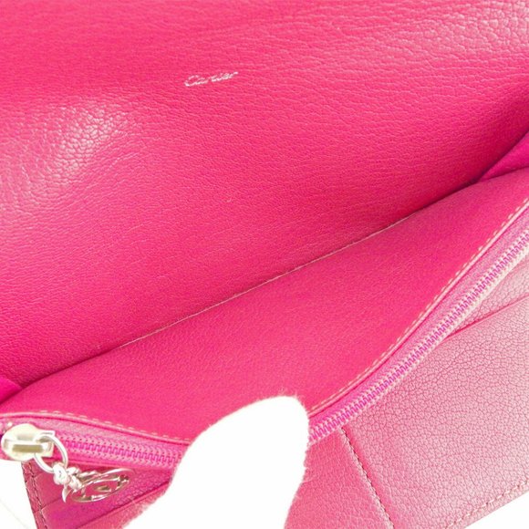 Cartier Long Wallet Collection Remast Pink Leather Authentic USED T9346 - Picture 5 of 8
